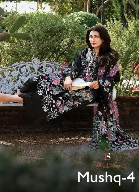 Mushq Lawn Vol 4 By Deepsy Pure Cotton Pakistani Dress Material